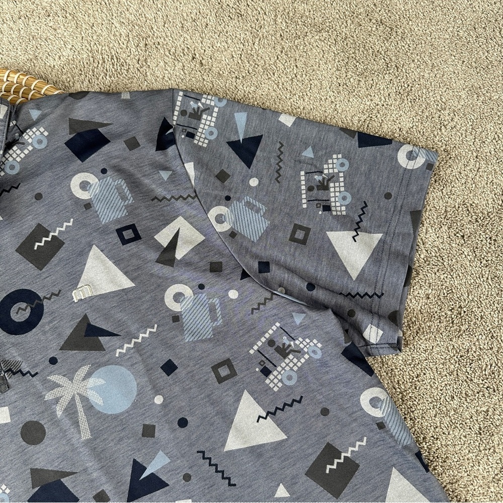 Travis Mathew Men’s Rat Pack Geometric Golf Polo Shirt Shortsleeve Geometric 3XL - Picture 6 of 13